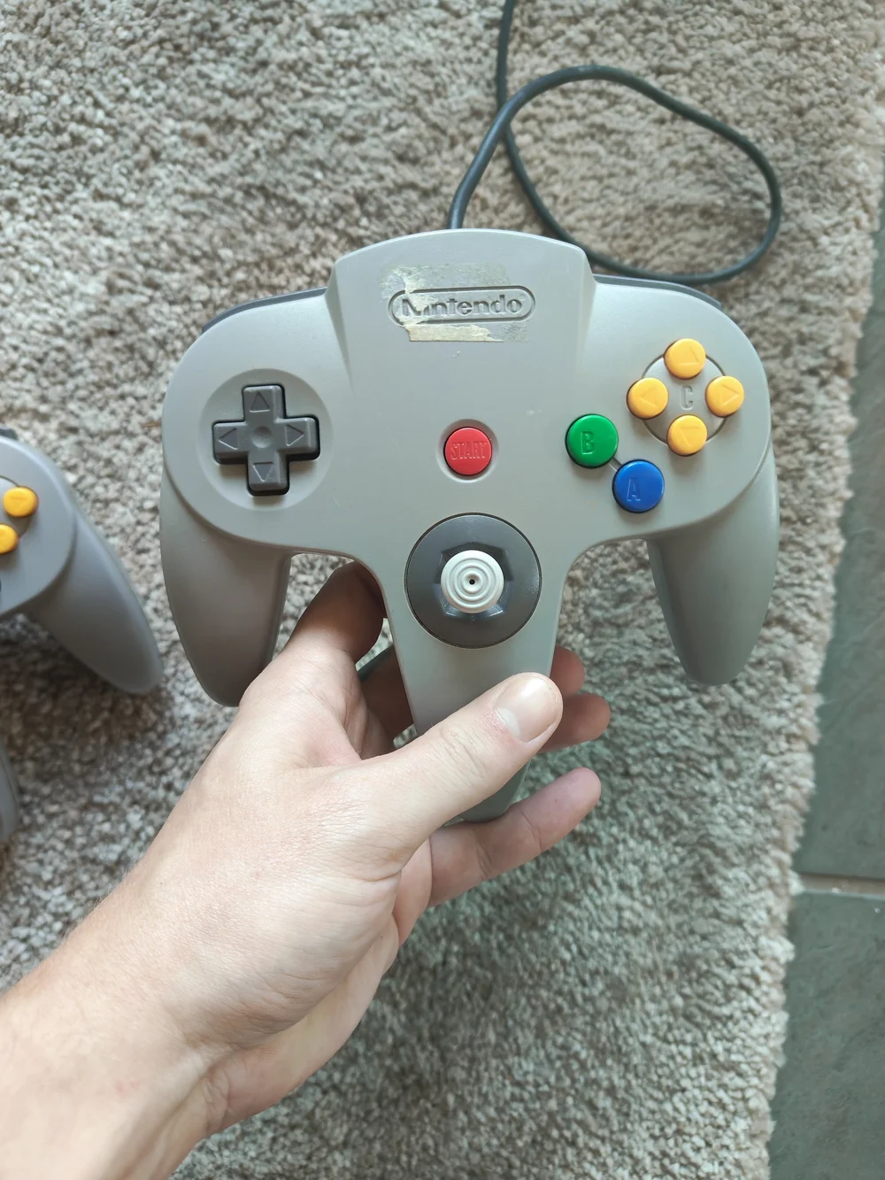 Nintendo N64 Grey Wired Controller - Gray